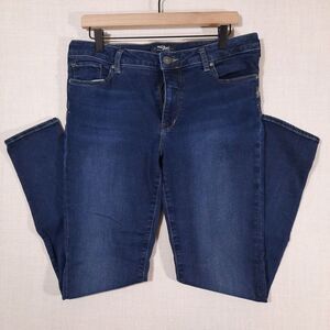 Silver Jeans Bleecker Skinny Jeans W33 x L29 Mid-Rise Dark Wash Stretch Denim